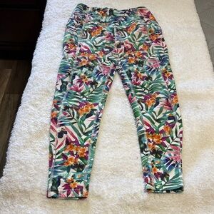 Tropical Floral work out leggings size s